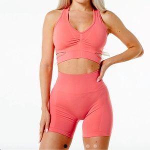 COPY - Alphalete Pixel Pink Stratus Bra